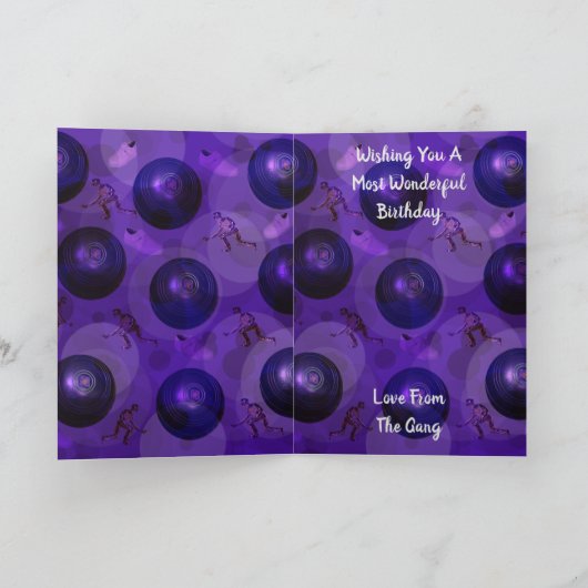 Paarse grasforel geïnspireerde 'Birthday'-Kaart, Kaart (Binnen)