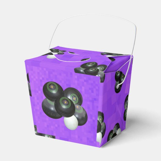 Paarse graskantines, partijforenset bedankdoosjes (Voorkant Zijde)