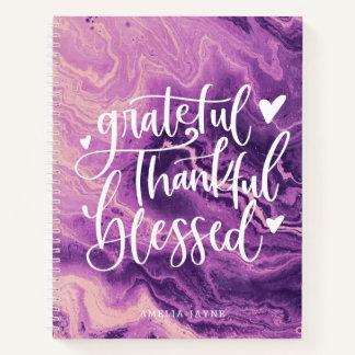 Paarse Grateful Thankful Gratitude Journal Notitieboek