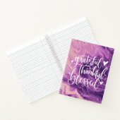 Paarse Grateful Thankful Gratitude Journal Notitieboek (Binnen)