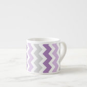 Paarse Gray Chevrons Pattern Espresso Mok (Voorkant rechts)