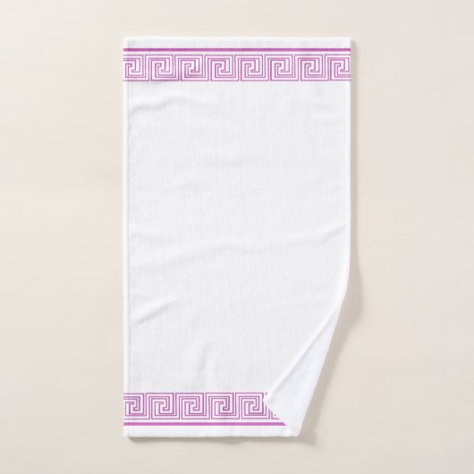 Paarse Grecian Frieze Design Bad Handdoek (Handdoek)