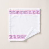 Paarse Grecian Frieze Design Bad Handdoek (Wasdoekje)