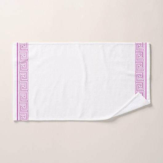 Paarse Grecian Frieze Design Bad Handdoek (Handdoek)