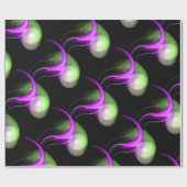 PAARSE GREEN ALIEN PEARLS CADEAUPAPIER (Vlak)