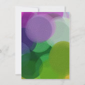 Paarse Green Art Party Verf Stippen Uitnodiging (Achterkant)