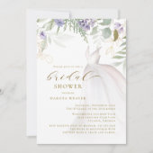 Paarse Green Deep Gold Wildflower Vrijgezellenfees Kaart (Voorkant)