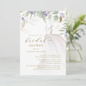 Paarse Green Deep Gold Wildflower Vrijgezellenfees Kaart (Staand voorkant)