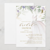 Paarse Green Deep Gold Wildflower Vrijgezellenfees Kaart (Voorkant / Achterkant)