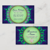 Paarse Green Delight Business Card-sjabloon Visitekaartje (Voorkant / Achterkant)