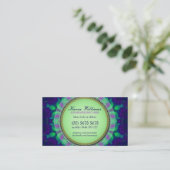 Paarse Green Delight Business Card-sjabloon Visitekaartje (Staand voorkant)