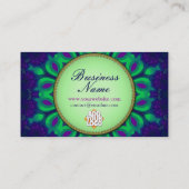 Paarse Green Delight Business Card-sjabloon Visitekaartje (Achterkant)