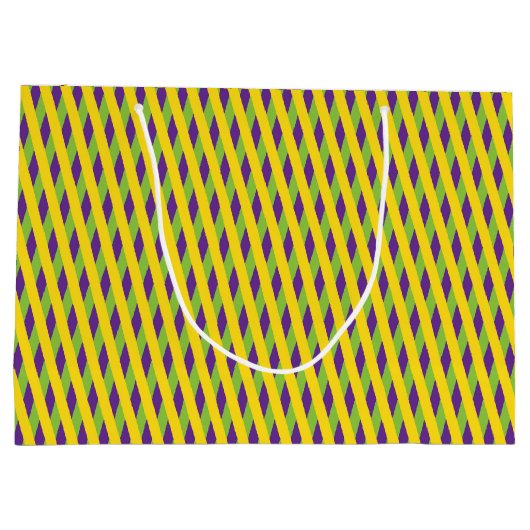 PAARSE GREEN GELLOW DIAMONDS HAPPY MARDI GRAS GROOT CADEAUZAKJE (Achterkant)