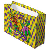 PAARSE GREEN GELLOW DIAMONDS HAPPY MARDI GRAS GROOT CADEAUZAKJE (Voorkant Gekanteld)