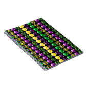 PAARSE GREEN GELLOW MARDI GRAS BEADS NOTITIEBOEK (Rechterzijde)