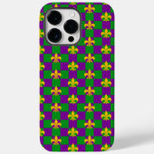 PAARSE GREEN GELLOW MARDI GRAS PATTERNEN Case-Mate iPhone CASE (Achterkant)