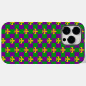 PAARSE GREEN GELLOW MARDI GRAS PATTERNEN Case-Mate iPhone CASE (Achterkant (horizontaal))