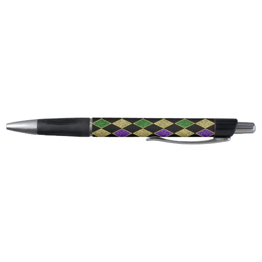 PAARSE GREEN GELLOW MARDI GRAS PATTERNEN PEN (Bodem)