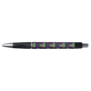 PAARSE GREEN GELLOW MARDI GRAS PATTERNEN PEN