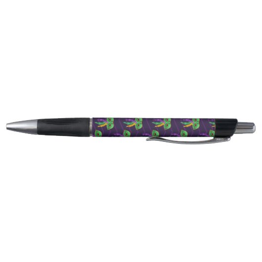 PAARSE GREEN GELLOW MARDI GRAS PATTERNEN PEN (Bodem)