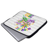 PAARSE GREEN GOLD MARDI GRAS 2023 LAPTOP SLEEVE (Voorkant onderkant)