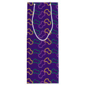 PAARSE GREEN GOLD MARDI GRAS BEADS WIJN CADEAUTAS (Achterkant)