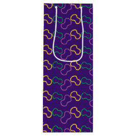 PAARSE GREEN GOLD MARDI GRAS BEADS WIJN CADEAUTAS