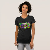 PAARSE GREEN GOLD MARDI GRAS BEVERAGES T-SHIRT (Voorkant volledig)