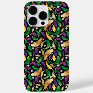 PAARSE GREEN GOLD MARDI GRAS FEATHERS Case-Mate iPhone 14 PRO MAX HOESJE