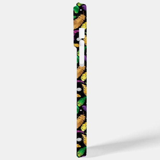 PAARSE GREEN GOLD MARDI GRAS FEATHERS Case-Mate iPhone CASE (Achterkant / Links)