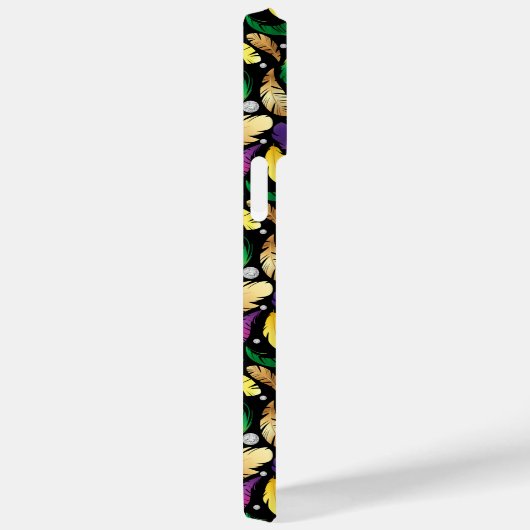 PAARSE GREEN GOLD MARDI GRAS FEATHERS Case-Mate iPhone CASE (Achterkant / Rechts)