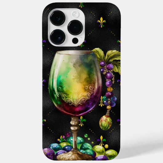 PAARSE GREEN GOLD MARDI GRAS FESTIVE BEVERAGES Case-Mate iPhone CASE (Achterkant)