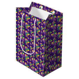 PAARSE GREEN GOLD MARDI GRAS JESTERS PETTEN MEDIUM CADEAUZAKJE