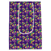 PAARSE GREEN GOLD MARDI GRAS JESTERS PETTEN MEDIUM CADEAUZAKJE (Achterkant)