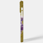 PAARSE GREEN GOLD MARDI GRAS MASK & FEATHERS Case-Mate iPhone CASE (Achterkant / Links)