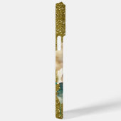 PAARSE GREEN GOLD MARDI GRAS MASK & FEATHERS Case-Mate iPhone CASE (Achterkant / Rechts)