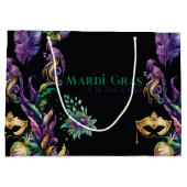 PAARSE GREEN GOLD MARDI GRAS MASKS FEATHES GROOT CADEAUZAKJE (Achterkant)