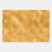 PAARSE GREEN GOLD MARDI GRAS MASKS FEATHES INPAKPAPIER VEL (Voorkant 3)