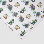 PAARSE GREEN GOLD MARDI GRAS MASKS FEATHES TISSUEPAPIER (Detail)