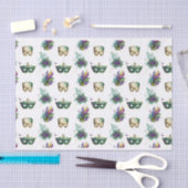 PAARSE GREEN GOLD MARDI GRAS MASKS FEATHES TISSUEPAPIER (Craft)