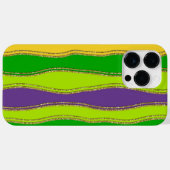 PAARSE GREEN GOLD MARDI GRAS STRIPES Case-Mate iPhone CASE (Achterkant (horizontaal))