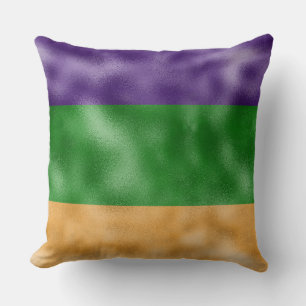 PAARSE GREEN GOLD MARDI GRAS STRIPES KUSSEN