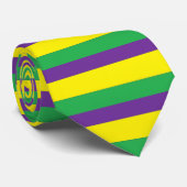 PAARSE GREEN GOLD MARDI GRAS STRIPES STROPDAS (Opgerold)