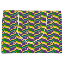 PAARSE GREEN GOLD MARDI GRAS SWIRLS