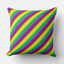 PAARSE GREEN YELLOW MARDI GRAS STRIPES KUSSEN