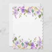 Paarse Greenery Floral Bridesmaids Luncheon Kaart (Achterkant)