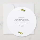 Paarse Greenery Floral Junior Bridesmaid Voorstel Kaart (Achterkant)