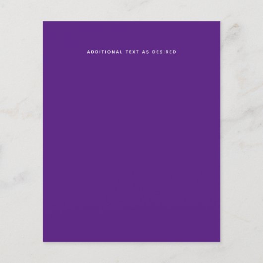 Paarse Greenery POSTPONEMENT Change of Plan Notice (Achterkant)