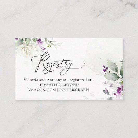 Paarse Greenery Registry Enclosure Kaart (Voorkant)