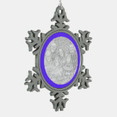 Paarse grens tin sneeuwvlok ornament (Links)